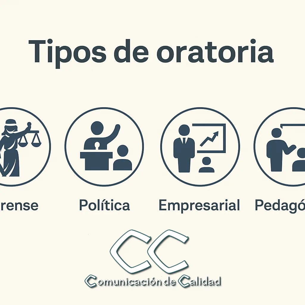 imagen indicando los tipos de oratoria